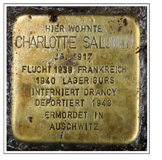 Carl Kruse Art Blog - Charlotte Salomon - Stolperstein